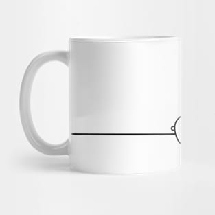 sleeping bunny-line art Mug